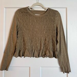 We The Free Smocked Long Sleeve Top